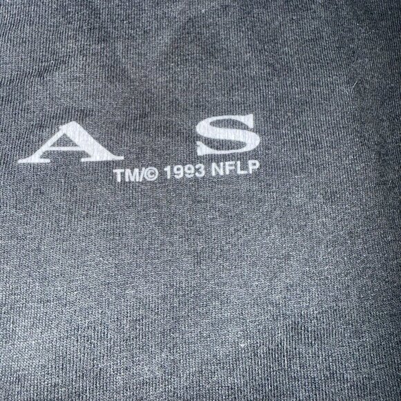 Vintage 1993 Trench Dallas Cowboys Soft Black T Shirt Size XL NFL Football - Picture 7 of 13